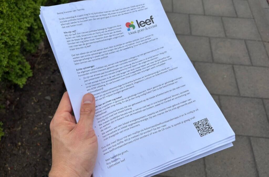 Een brief aan onze inwoners